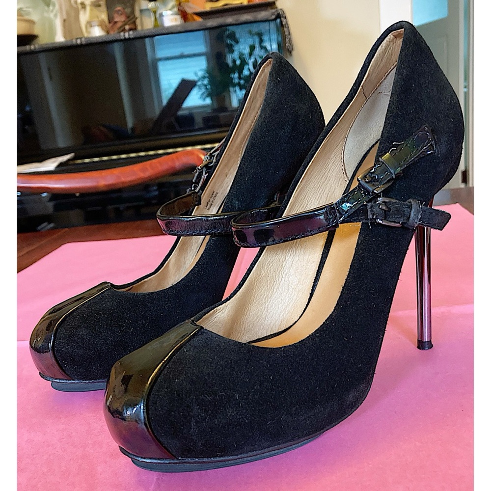 L.A.M.B Gwen Stefani Peggy Suede and Patent Heels
